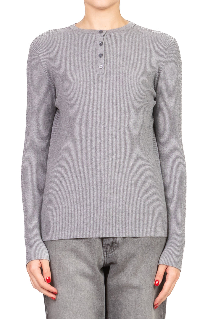 Vicolo - Maglia costine con bottoncini Art. 22026F