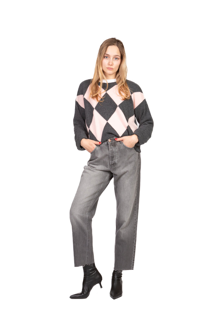 Tensione In - Maglia girocollo con rombi Art. W5HMJ73A359