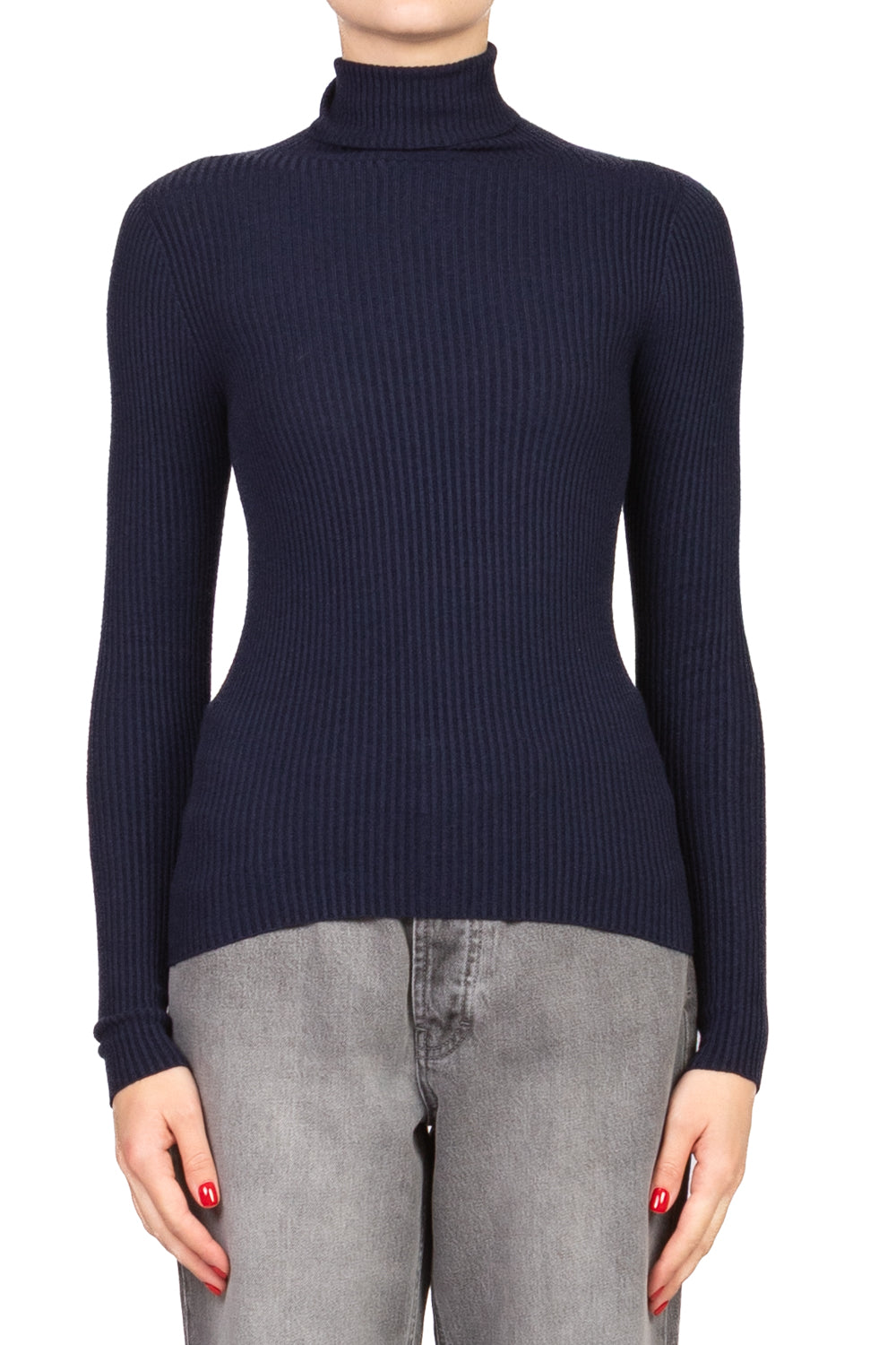 Tensione In - Maglia costine collo alto Art. IRC1273AI25