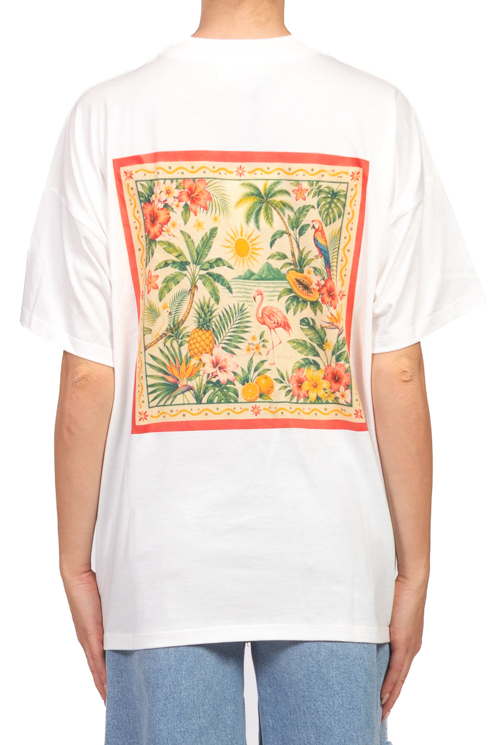 Vicolo - T-Shirt stampa tropicale Art. RAB1083