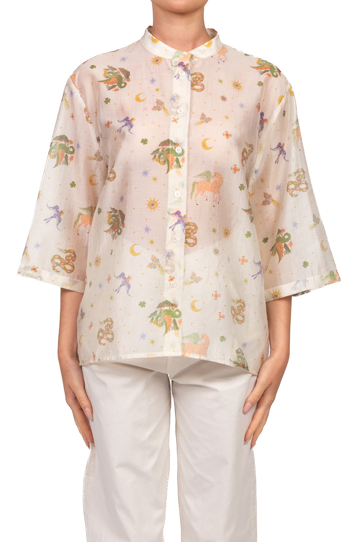 Dixie - Camicia in mussola fantasia Art. CFRN1DO