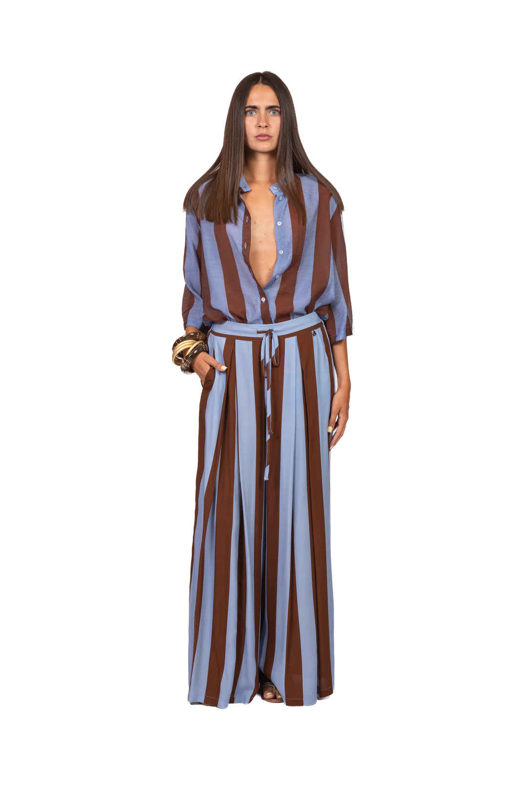 Dixie - Camicia mussola rigata Art. CFRN1ZS