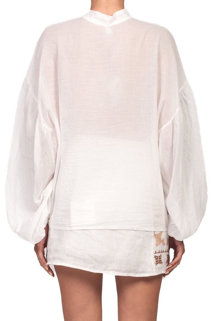 Tensione In - Camicia ricamata in mussola Art. PE260397