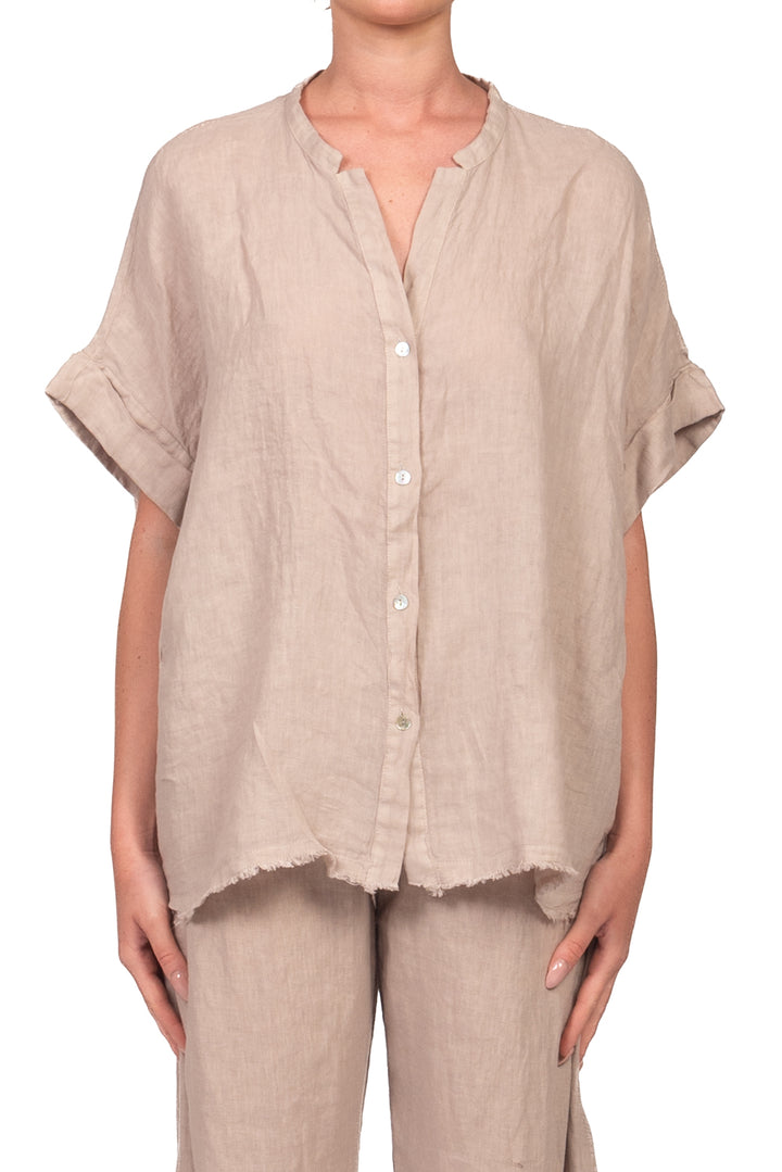 Tensione In - Camicia in lino mezza manica Art. S26CL97