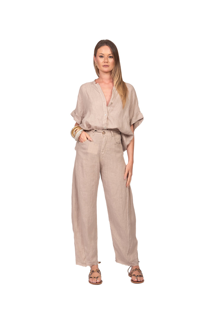 Tensione In - Camicia in lino mezza manica Art. S26CL97