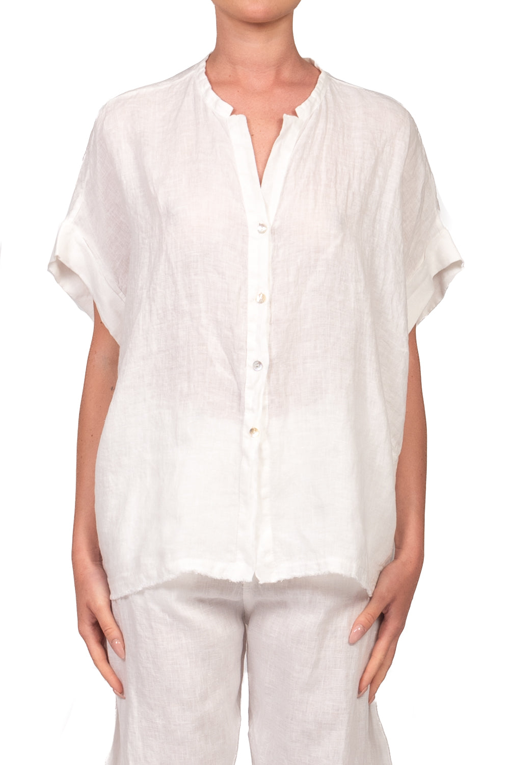 Tensione In - Camicia in lino mezza manica Art. S26CL97