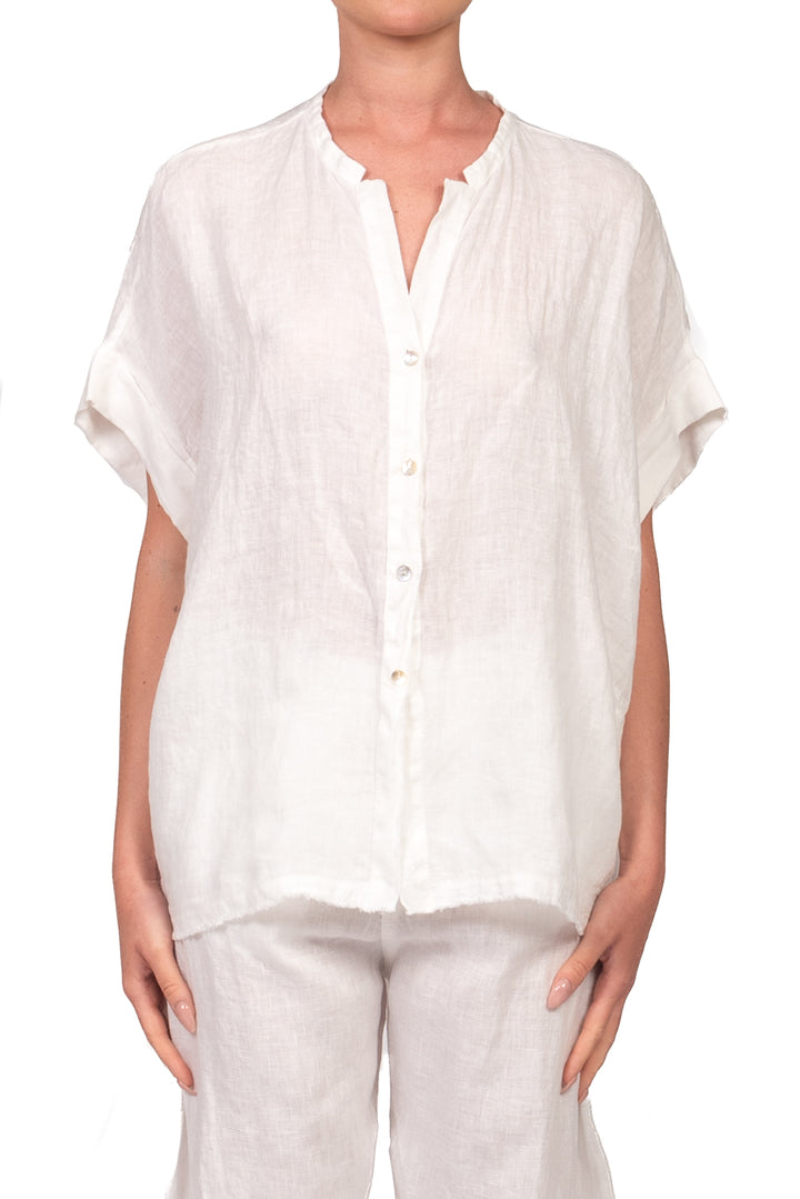 Tensione In - Camicia in lino mezza manica Art. S26CL97