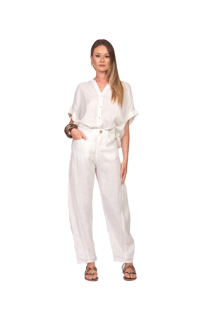 Tensione In - Camicia in lino mezza manica Art. S26CL97
