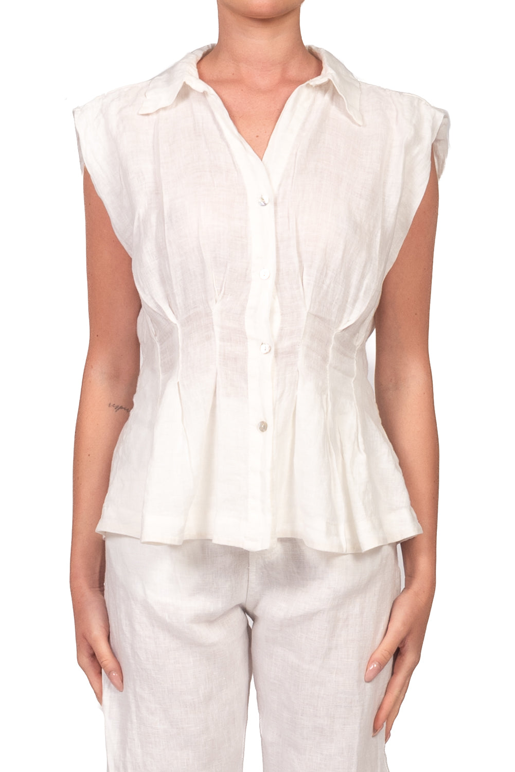 Tensione In - Camicia sfiancata in lino Art. S26CL19