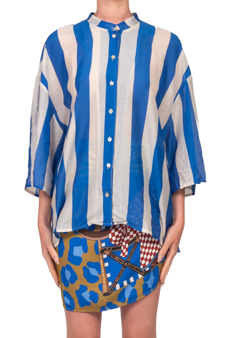 Tensione In - Camicia mussola rigata Art. 39856