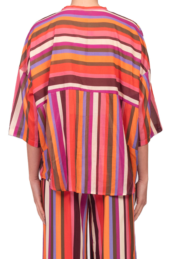 Tensione In - Camicia rigata in mussola Art. PE260458