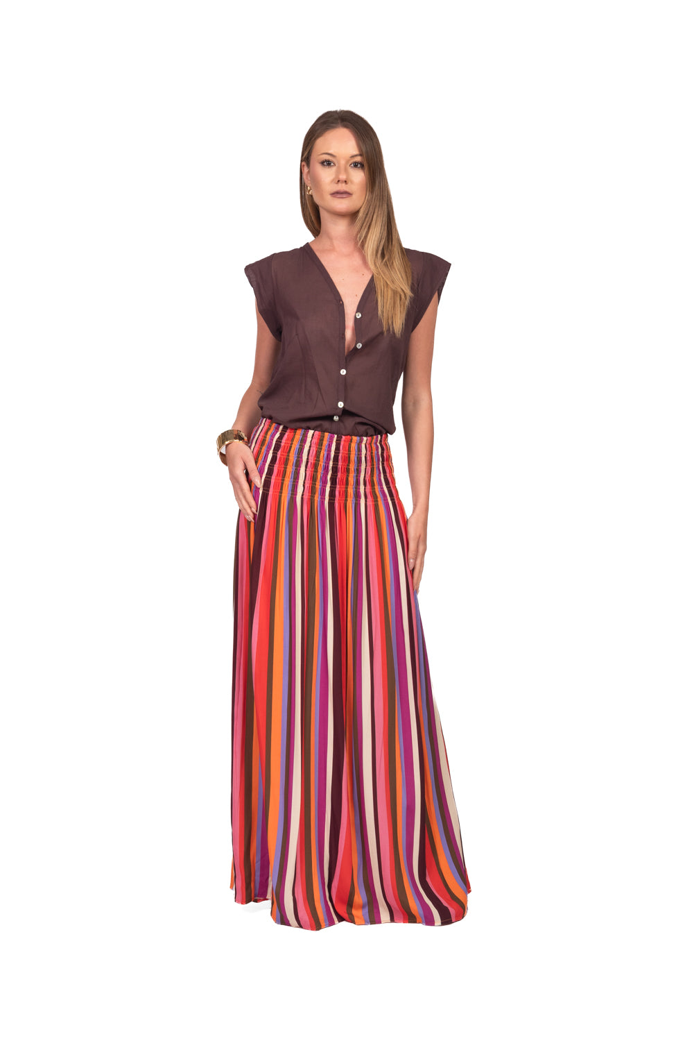 Tensione In - Gonna rigata con elastico Art. PE260461