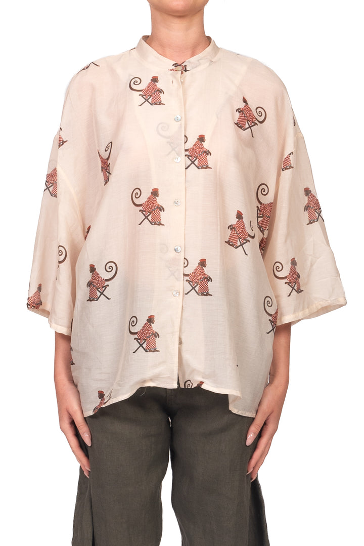 Tensione In - Camicia con stampa scimmie Art. 39857