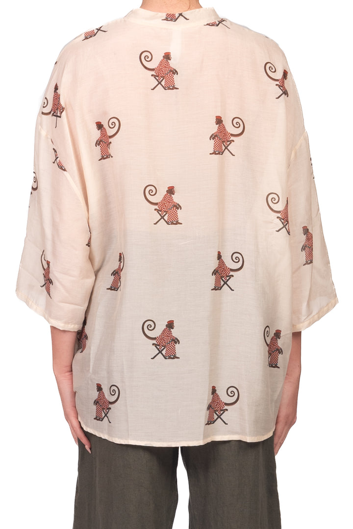 Tensione In - Camicia con stampa scimmie Art. 39857