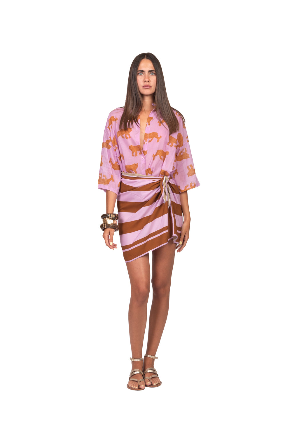 Tensione In - Gonna pareo midi rigata Art. PE260439