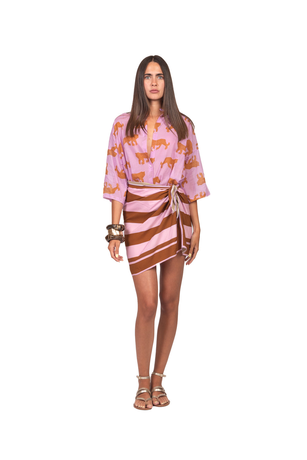 Tensione In - Gonna pareo midi rigata Art. PE260439