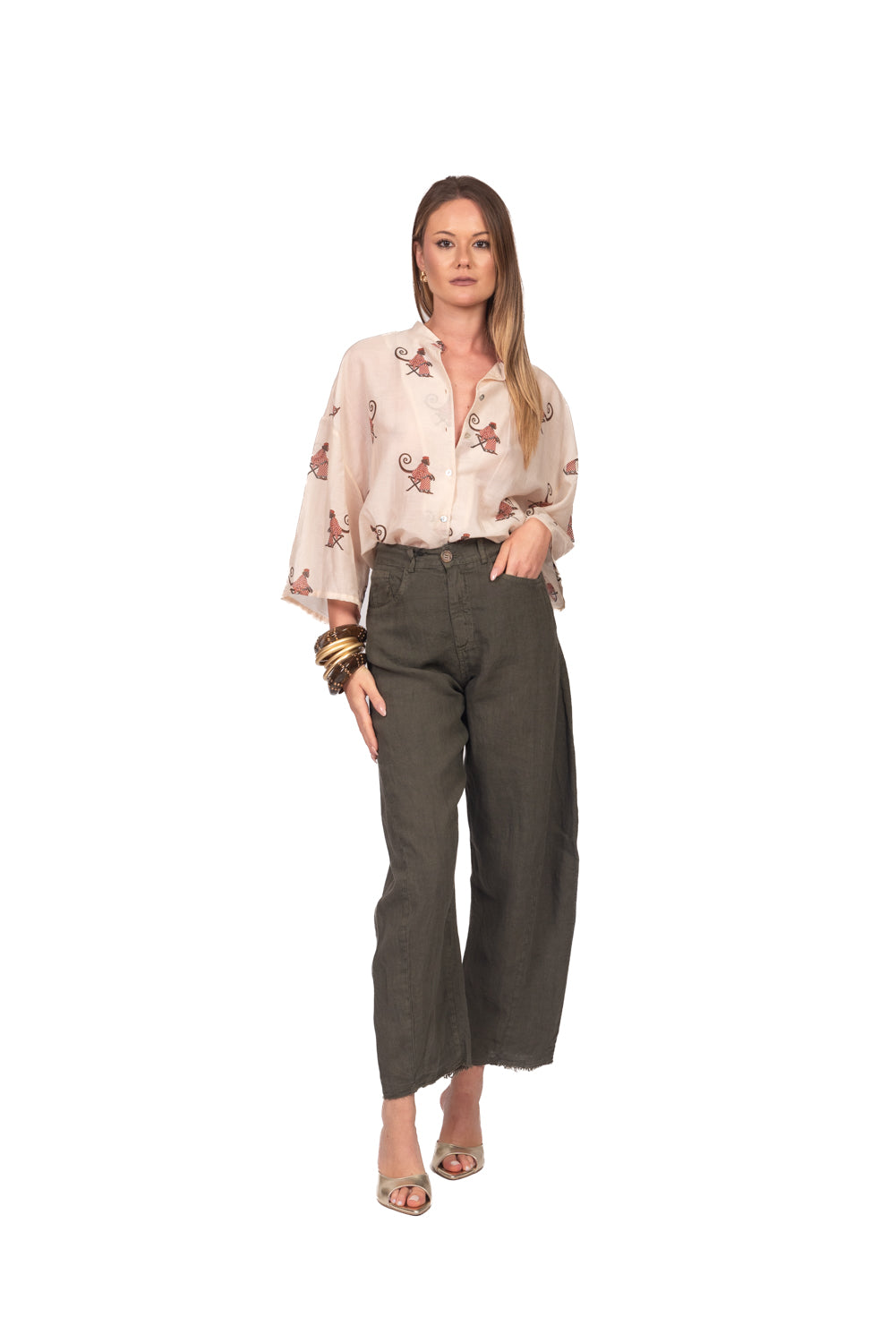 Tensione In - Camicia con stampa scimmie Art. 39857