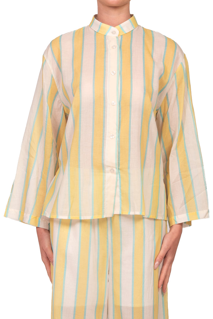 Tensione In - Camicia rigata in mussola Art. PE260467