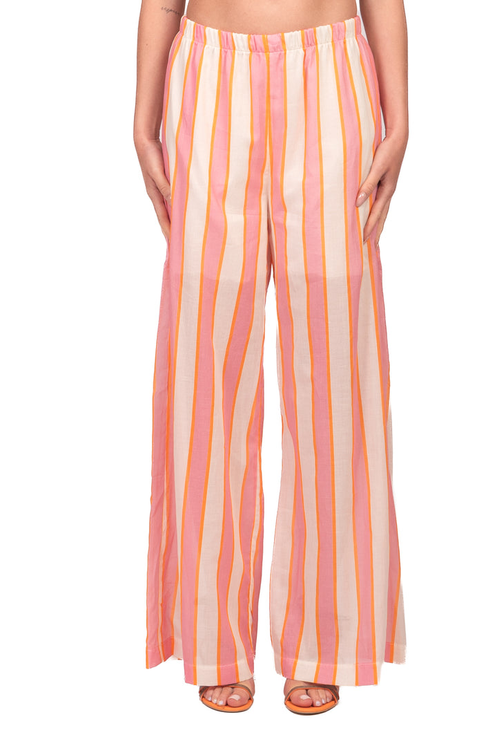 Tensione In - Pantalone in mussola rigato Art. PE260468