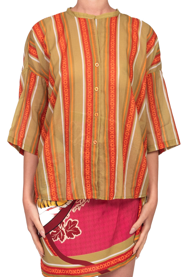 Tensione In - Camicia in mussola fantasia Art. PE260471