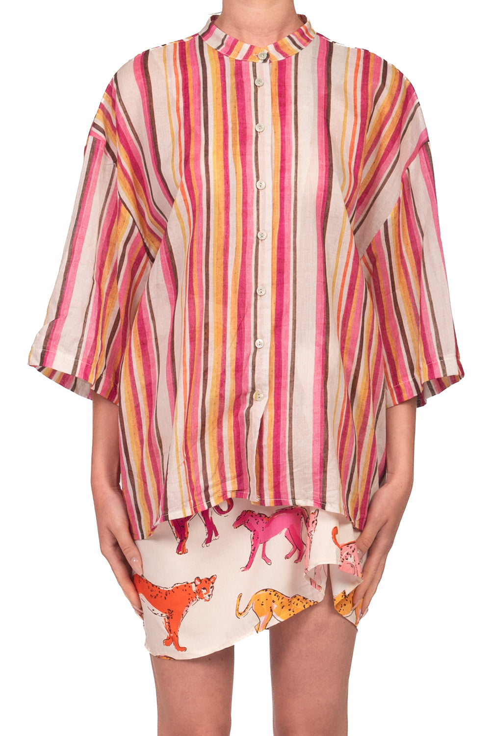 Tensione In - Camicia in mussola rigata Art. 39866