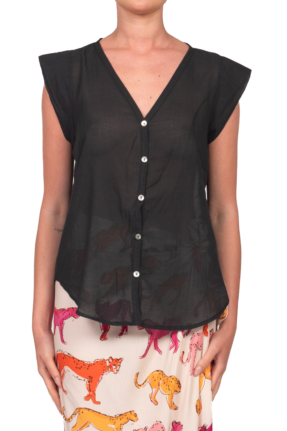 Tensione In - Camicia smanicata in mussola Art. H094C35R-PE26