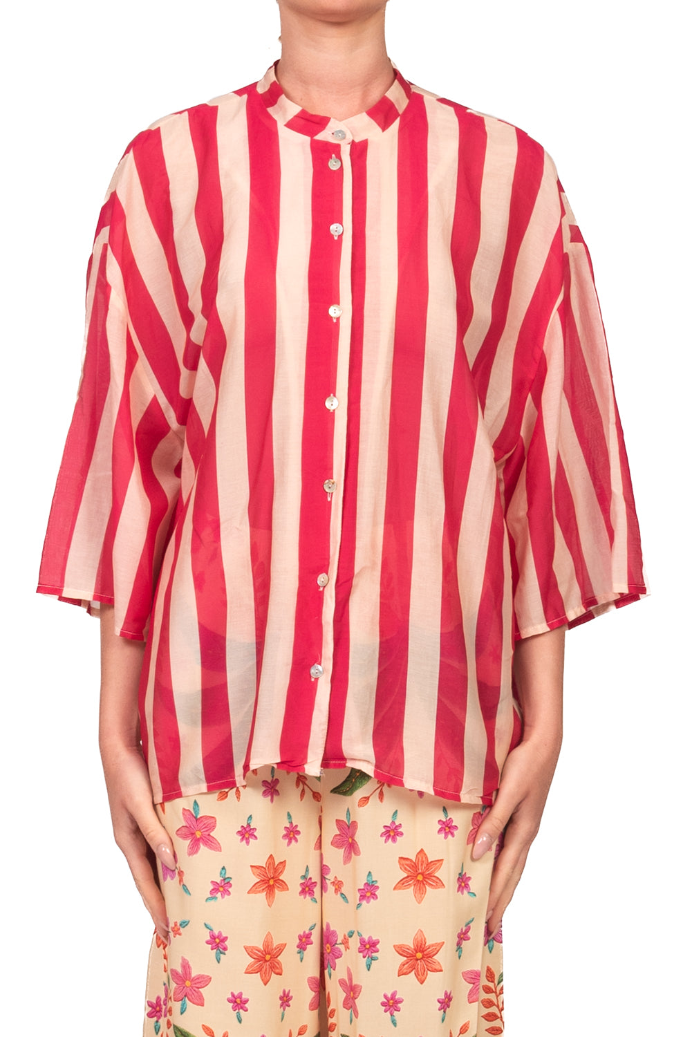 Tensione In - Camicia rigata misto seta Art. 39850