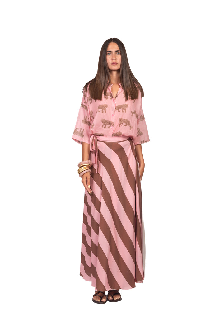 Tensione In - Camicia mussola stampa tigre Art. PE260438
