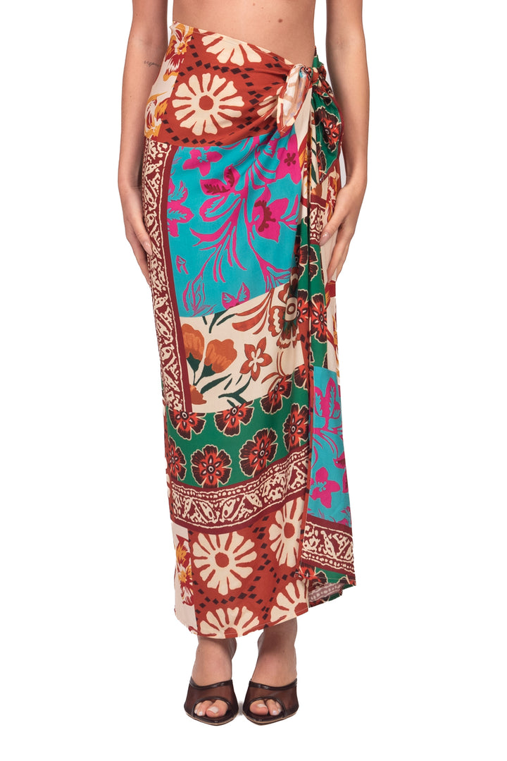 Tensione In - Gonna pareo lunga floreale Art. 39764