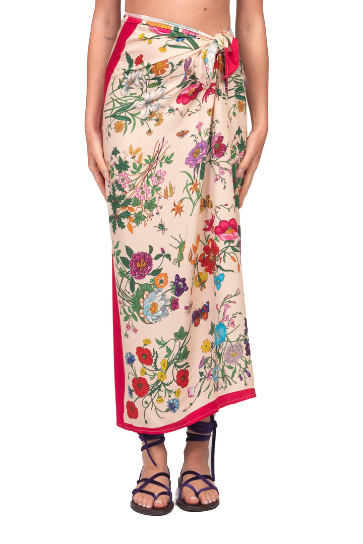 Tensione In - Gonna pareo lunga  floreale Art. 39849