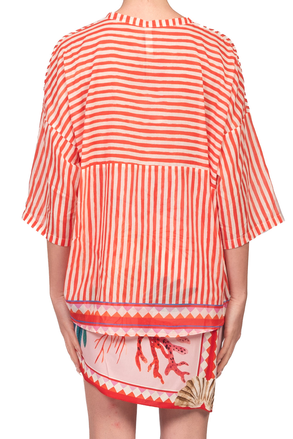 Tensione In - Camicia rigata in mussola Art. PE260466