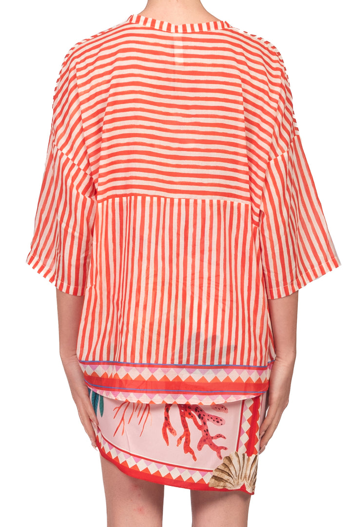 Tensione In - Camicia rigata in mussola Art. PE260466