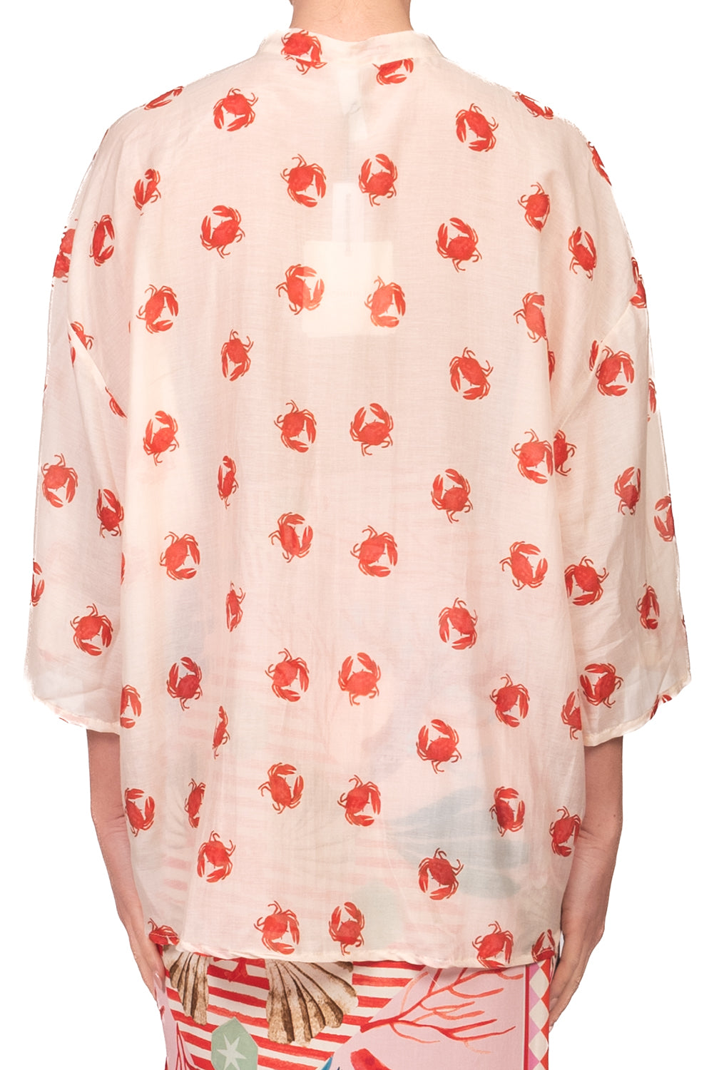 Tensione In - Camicia misto seta fantasia granchi Art. 39853