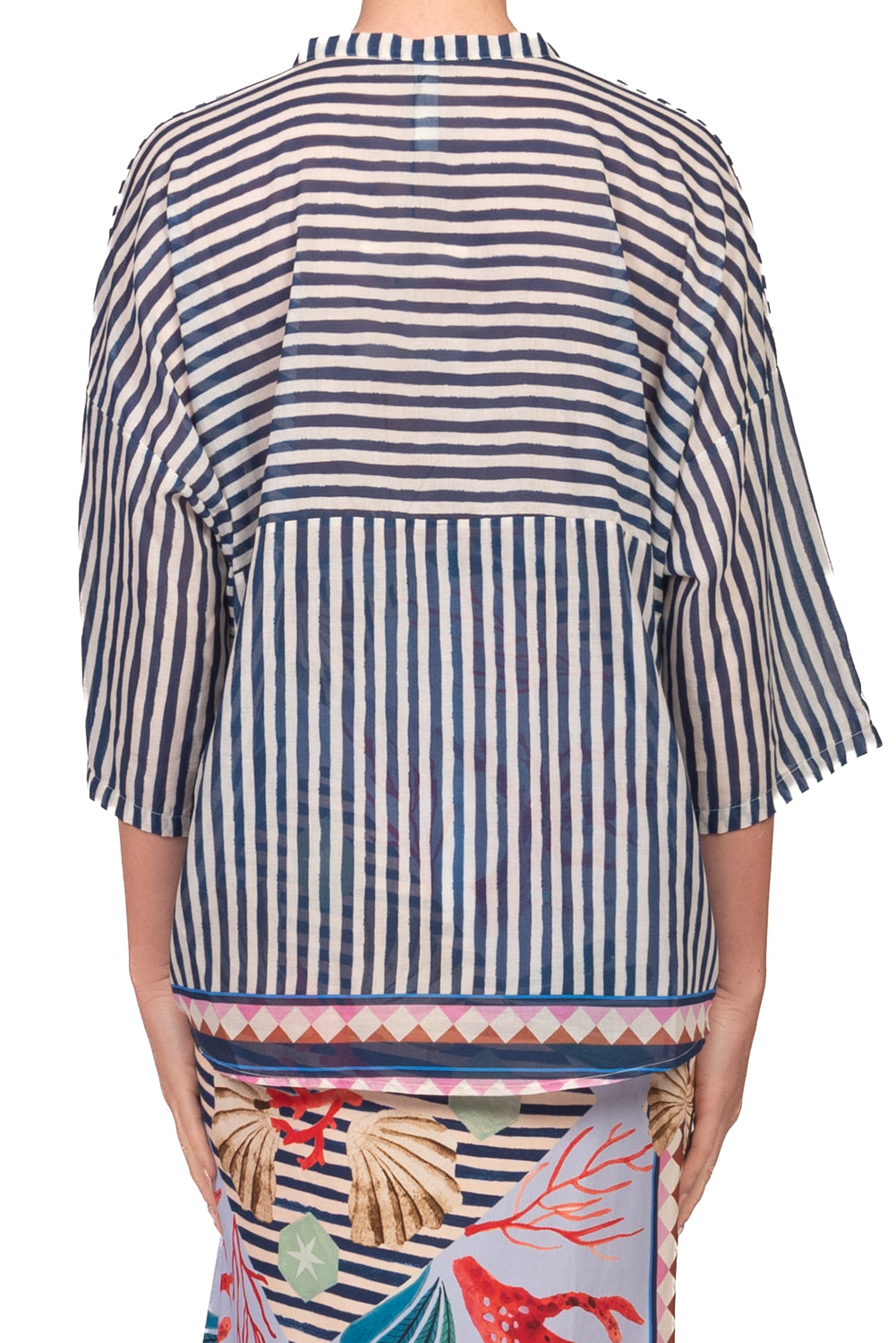 Tensione In - Camicia rigata in mussola Art. PE260466