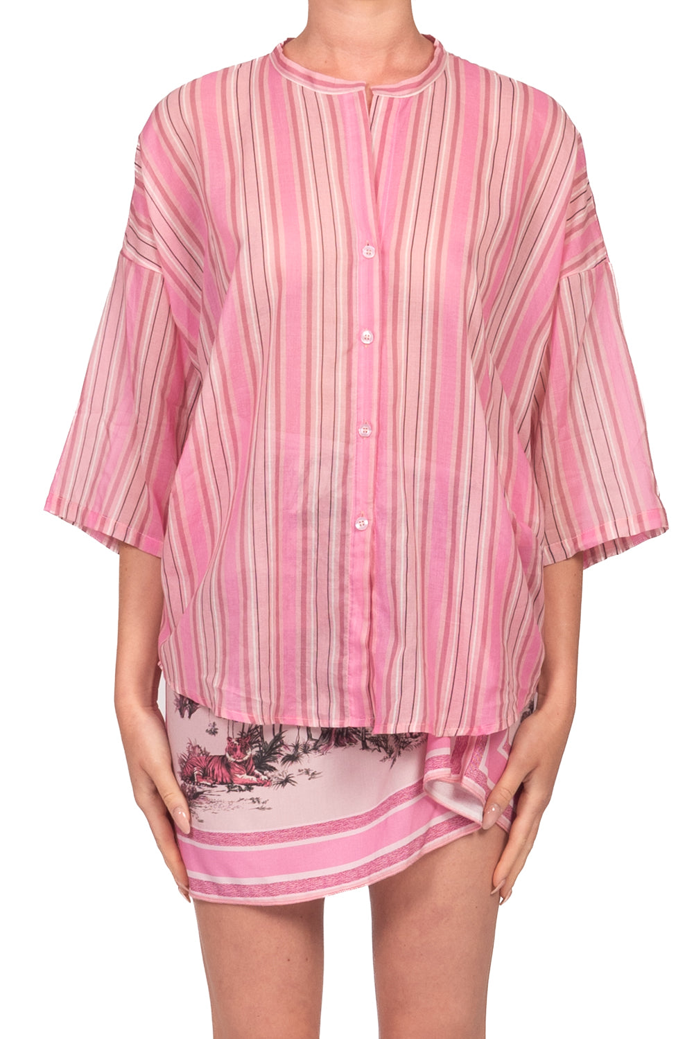 Tensione In - Camicia in mussola rigata Art. PE260474