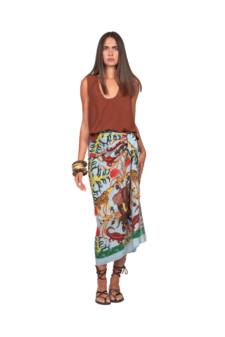 Tensione In - Gonna pareo lunga fantasia jungle Art. PE260447