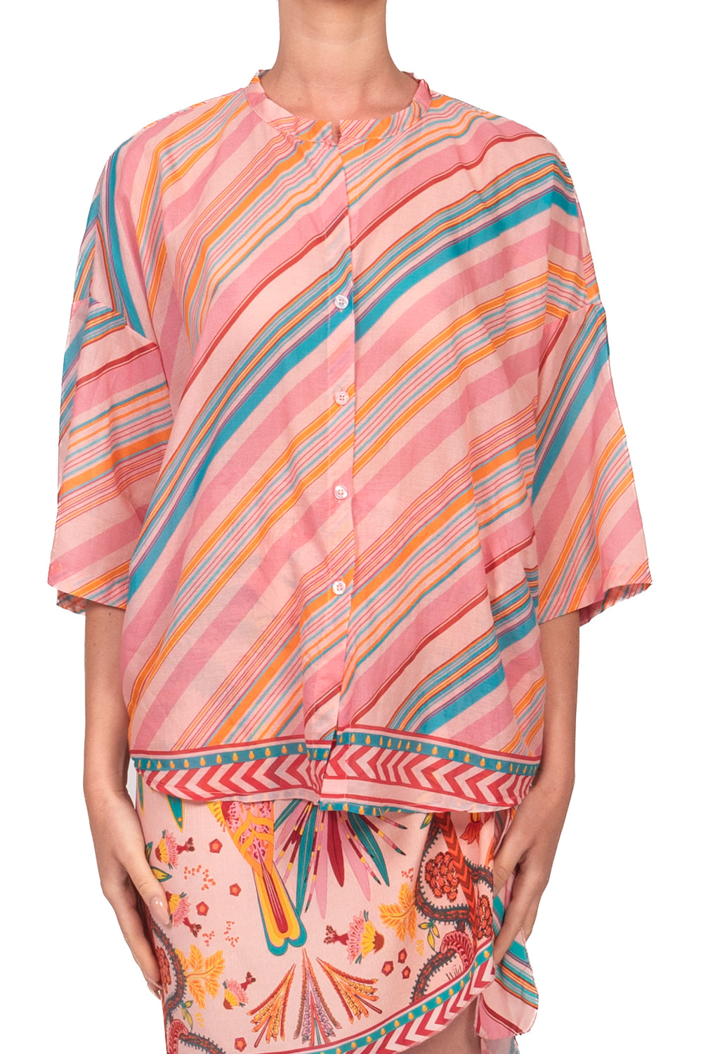 Tensione In - Camicia in mussola rigata Art. PE260452