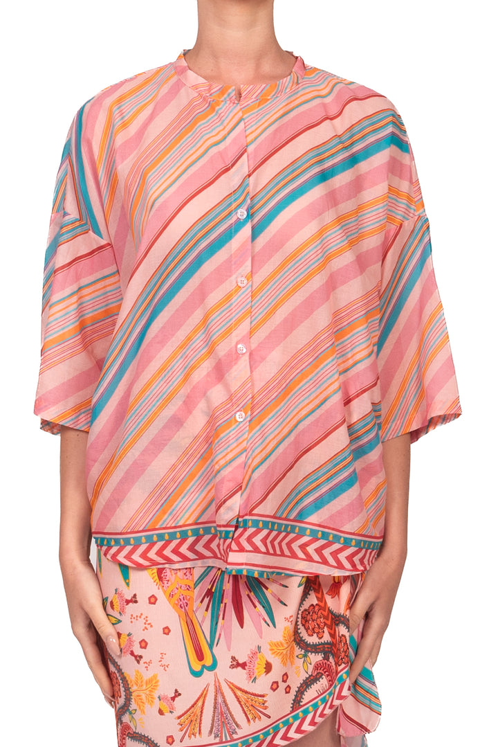 Tensione In - Camicia in mussola rigata Art. PE260452