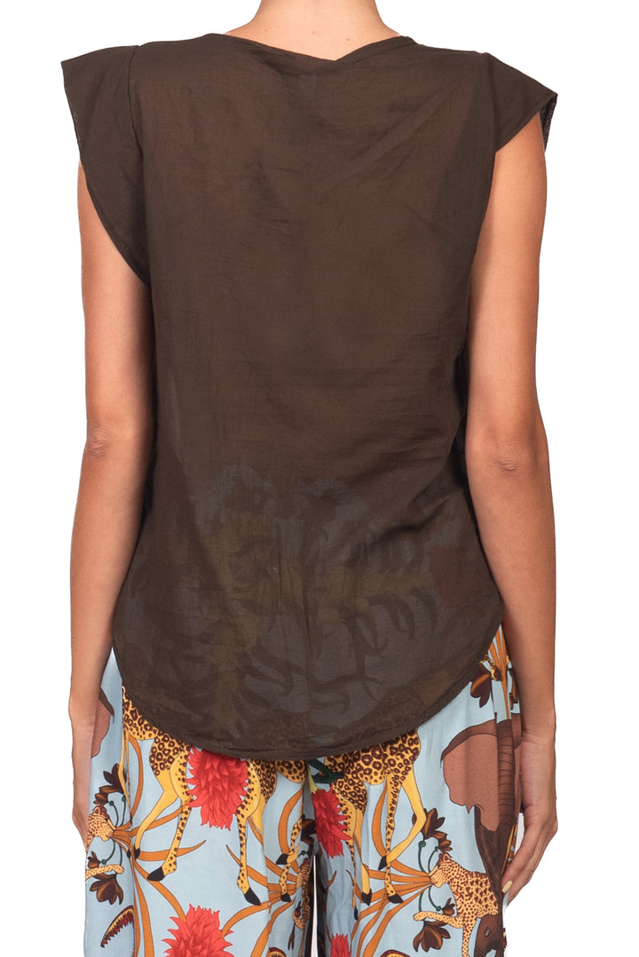 Tensione In - Camicia smanicata in mussola Art. H094C35R-PE26