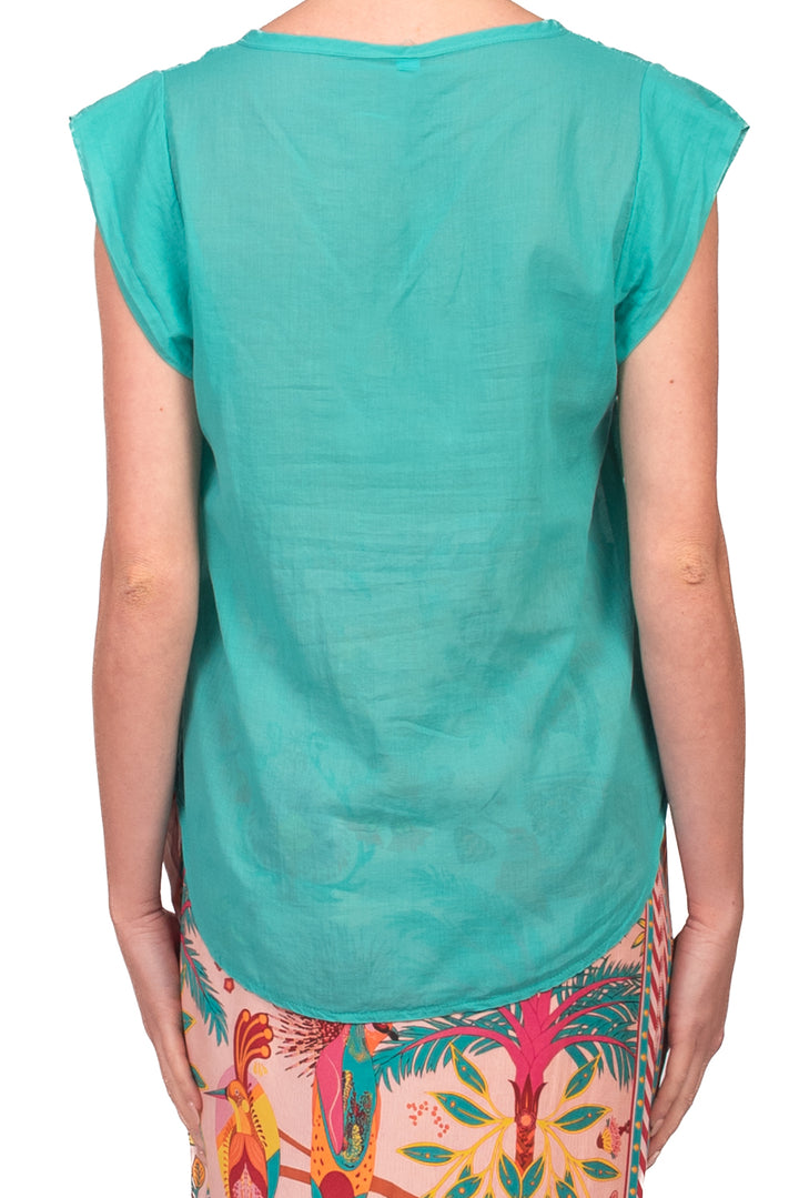 Tensione In - Camicia smanicata in mussola Art. H094C35R-PE26