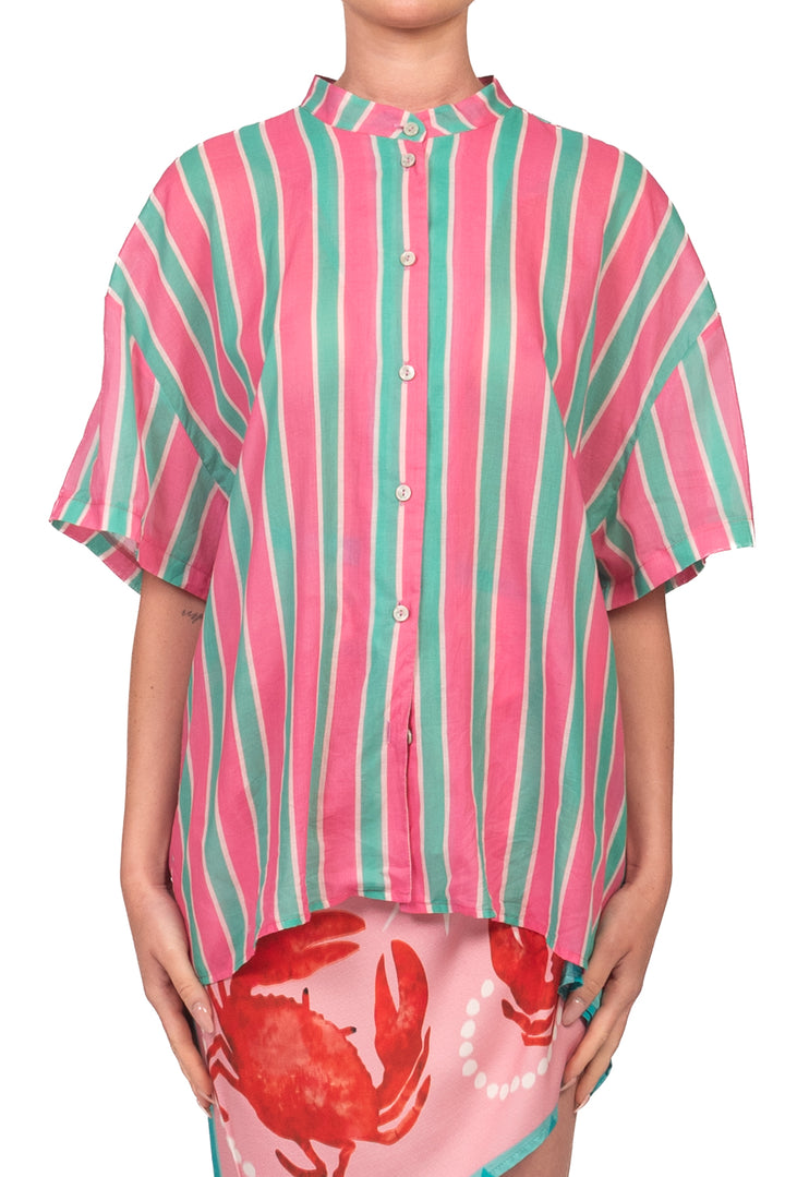 Tensione In - Camicia in mussola rigata Art. 39793