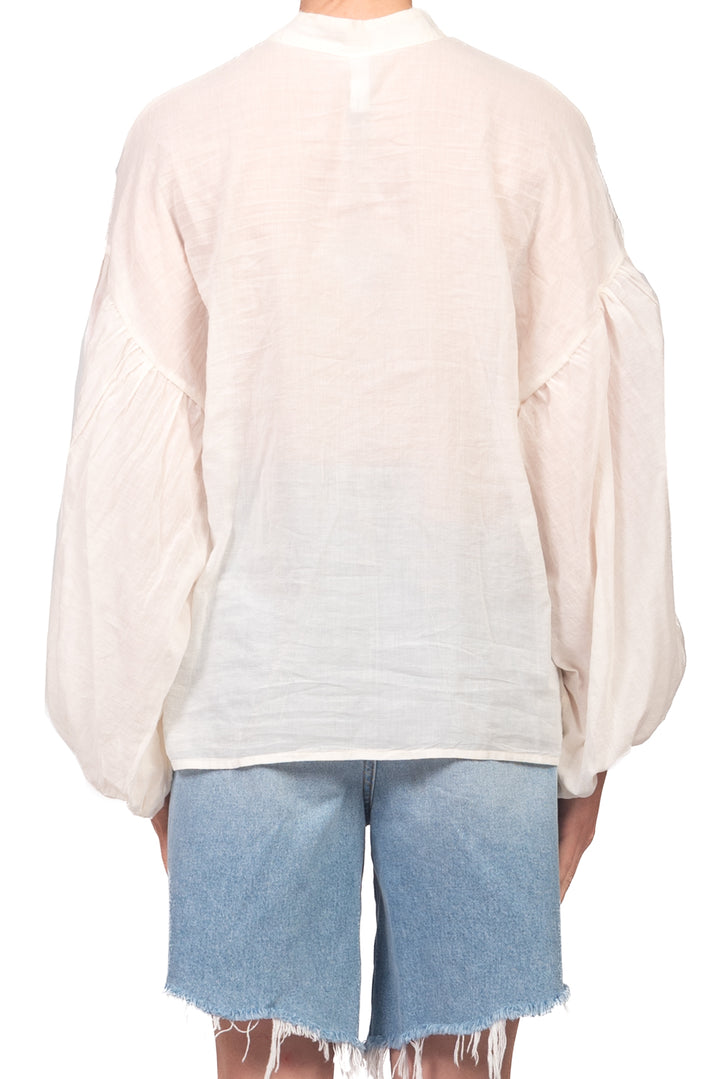 Tensione In - Camicia mussola manica ricamata Art. PE260401