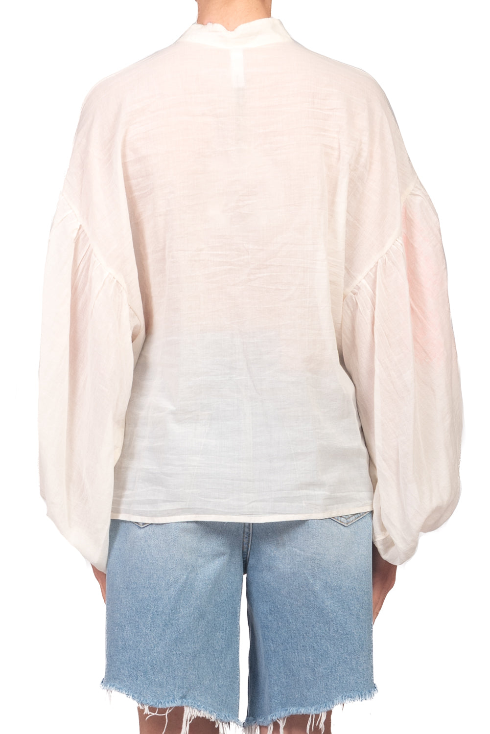 Tensione In - Camicia mussola manica ricamata Art. PE260401