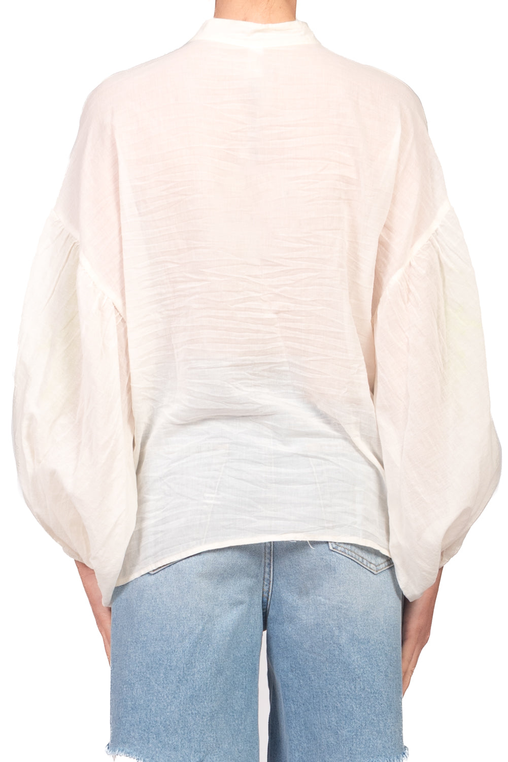 Tensione In - Camicia mussola manica ricamata Art. PE260401