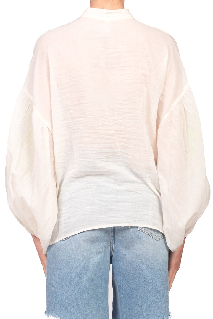Tensione In - Camicia mussola manica ricamata Art. PE260401