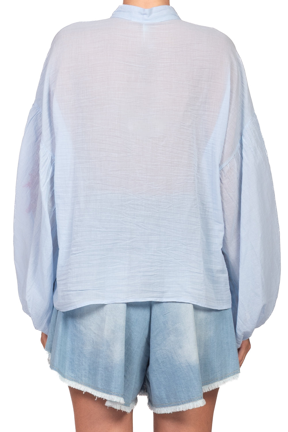 Tensione In - Camicia mussola manica ricamata Art. PE260401