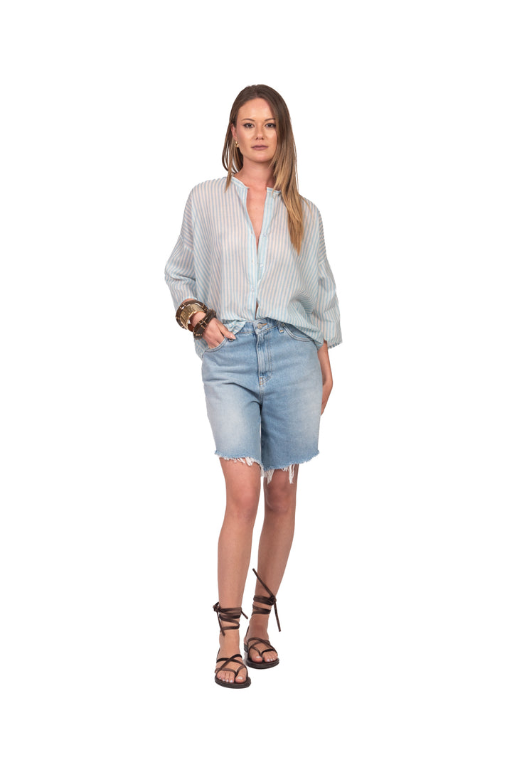 Tensione In - Camicia in mussola rigata Art. PE260449