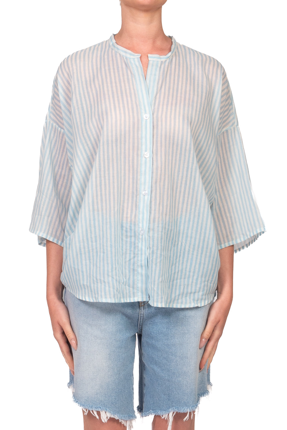 Tensione In - Camicia in mussola rigata Art. PE260449