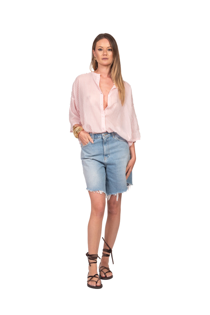 Tensione In - Camicia in mussola rigata Art. PE260449
