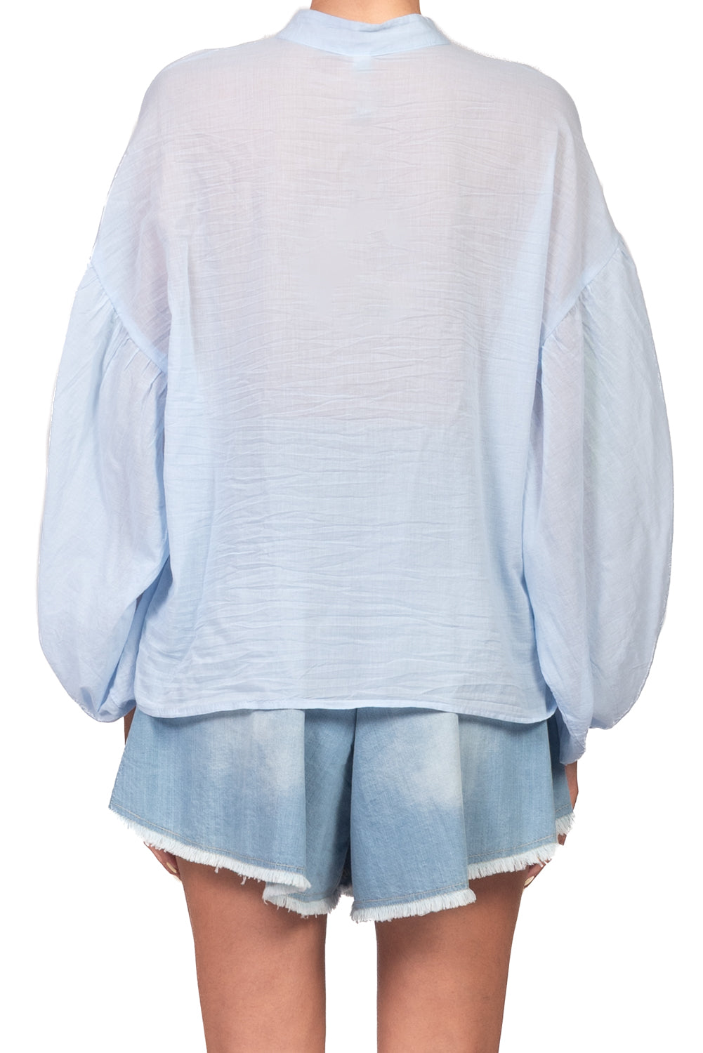 Tensione In - Camicia mussola manica ricamata Art. PE260401